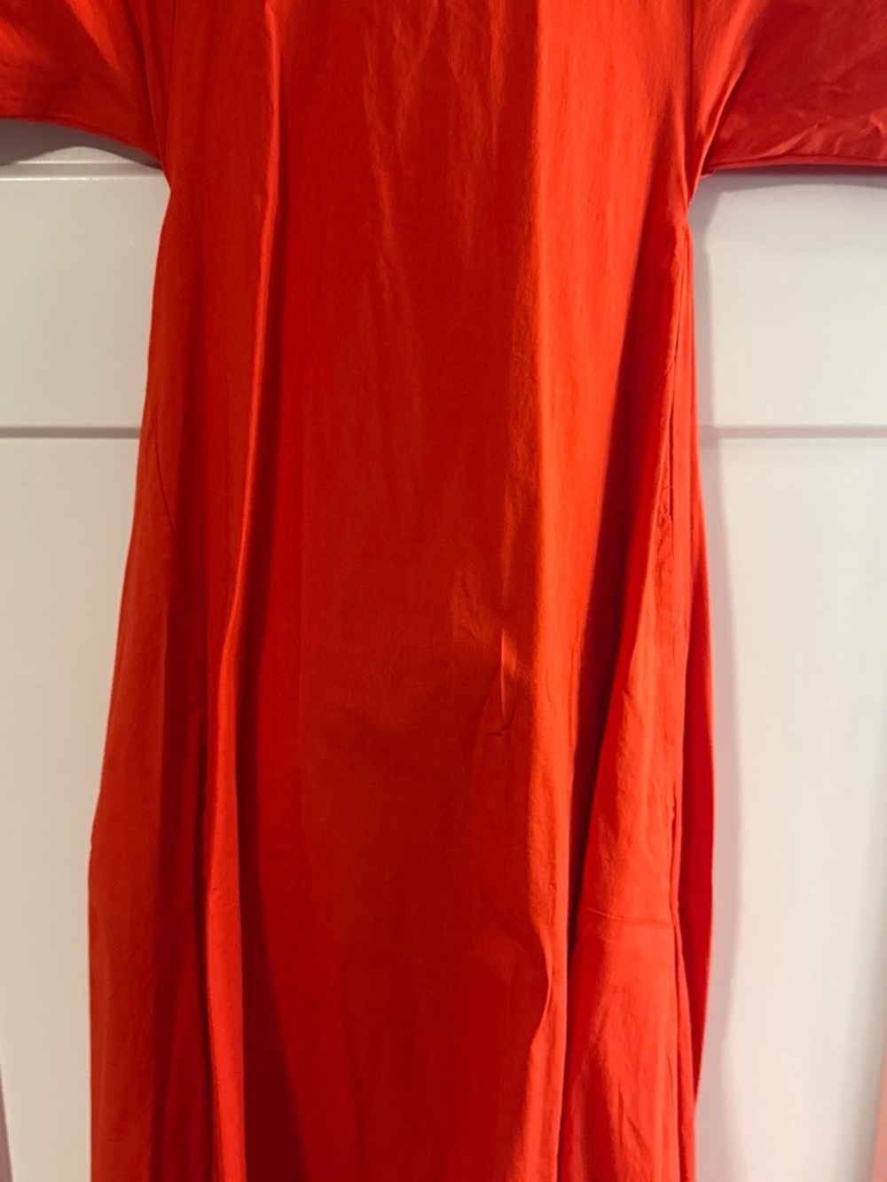 Free People Bright Red Midi Dress with Dolman Sleeves - Picture 4 of 7